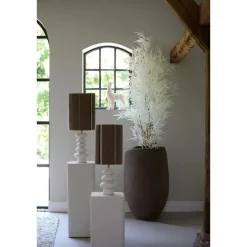 Lampenkappen-Light & Living Lampenkap Medan - Donkerbruin - Ø30cm