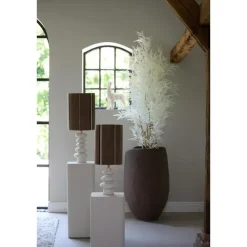 Light & Living Lampenkap Medan - Donkerbruin - Ø25cm