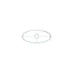 Light & Living Lampenkap ovaal Disli - Wit - 38x17.5x19cm