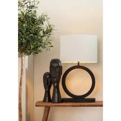 Lampenkappen-Light & Living Lampenkap ovaal Saverna - Eiwit - 45x21x32cm
