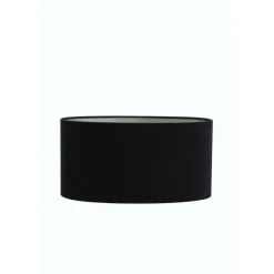 Light & Living Lampenkap Ovaal Velours - Zwart - 45x21x22cm