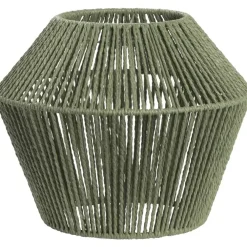 Lampenkappen-Leen Bakker Lampenkap Willow - groen metaal/papier - 27xØ33 cm