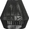 Leen Bakker Lampenkap Willow - zwart metaal/papier - 37,5xØ40 cm