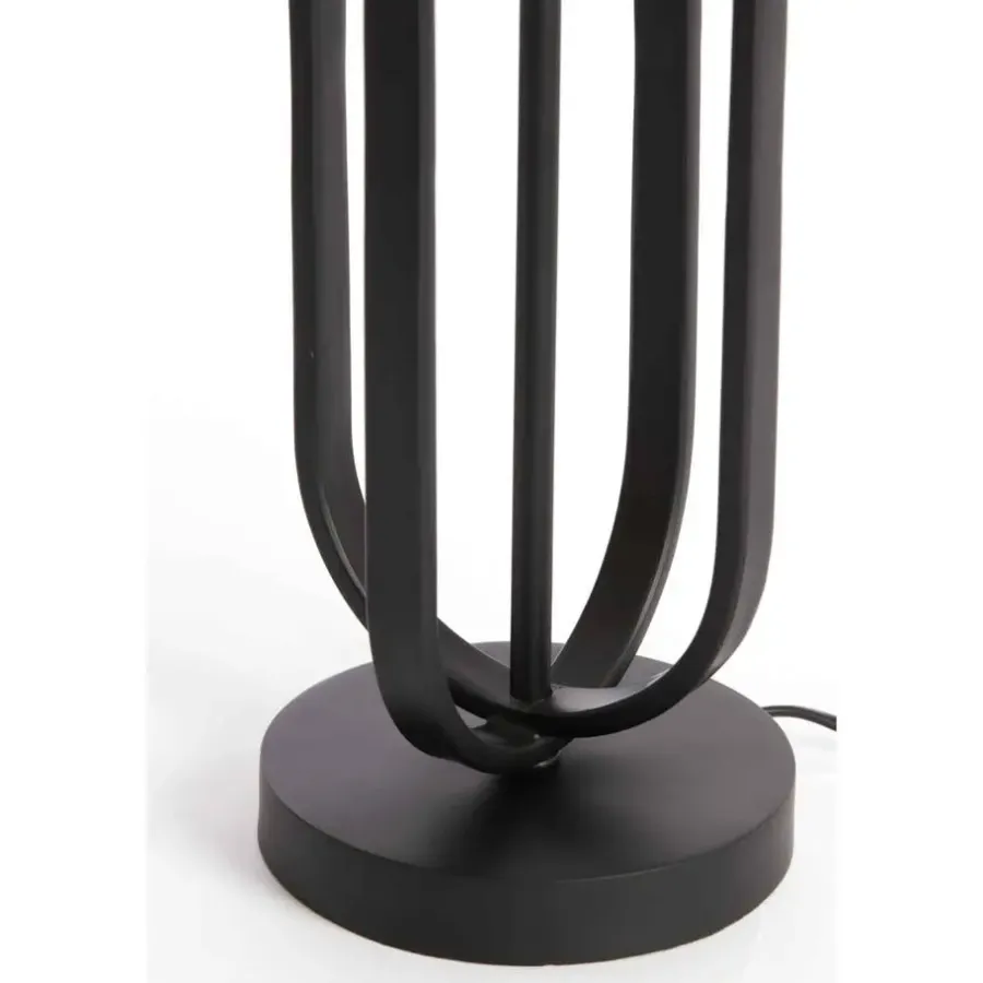 Lampenvoeten-Light & Living Lampvoet Aster - Zwart - Ø16cm
