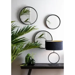 Tafellampen-Light & Living Lampvoet Liva - Zwart - 30x12,5x42cm