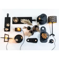 Lampenvoeten-Light & Living Lampvoet Mace - Zwart - 15x35cm