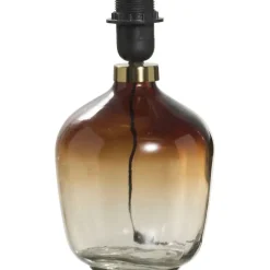 Leen Bakker Lampvoet Mois bruin glas E27 26,5xØ16,5 cm