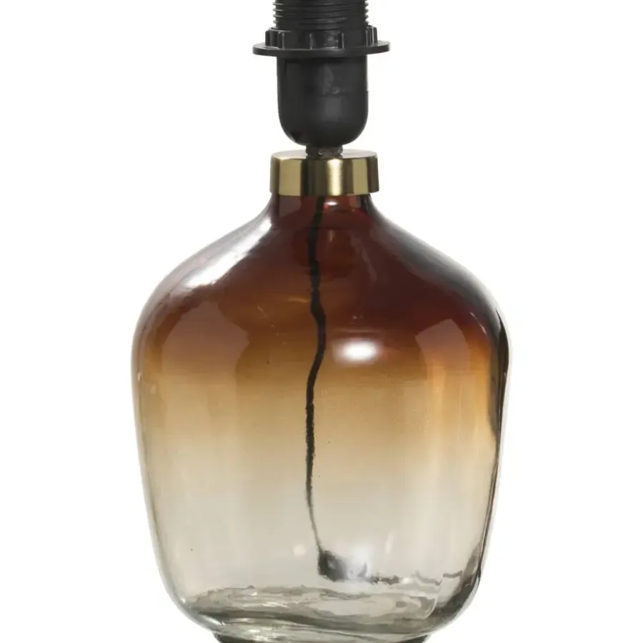 Leen Bakker Lampvoet Mois bruin glas E27 26,5xØ16,5 cm