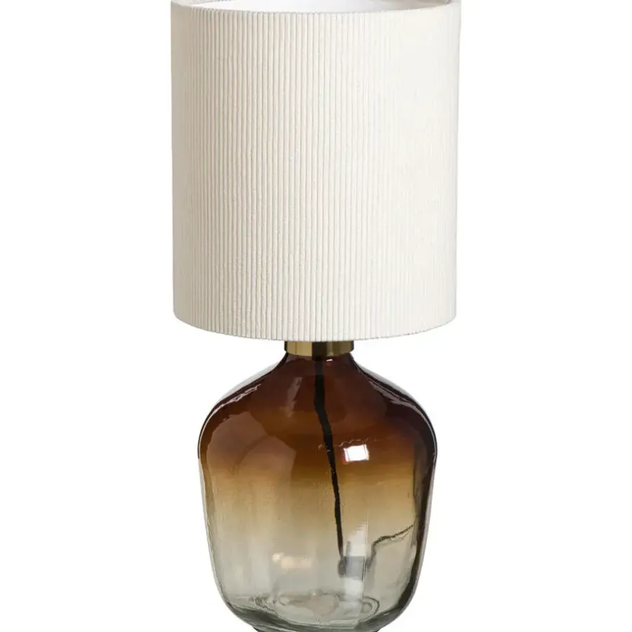 Leen Bakker Lampvoet Mois bruin glas E27 26,5xØ16,5 cm