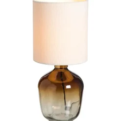 Leen Bakker Lampvoet Mois bruin glas E27 26,5xØ16,5 cm