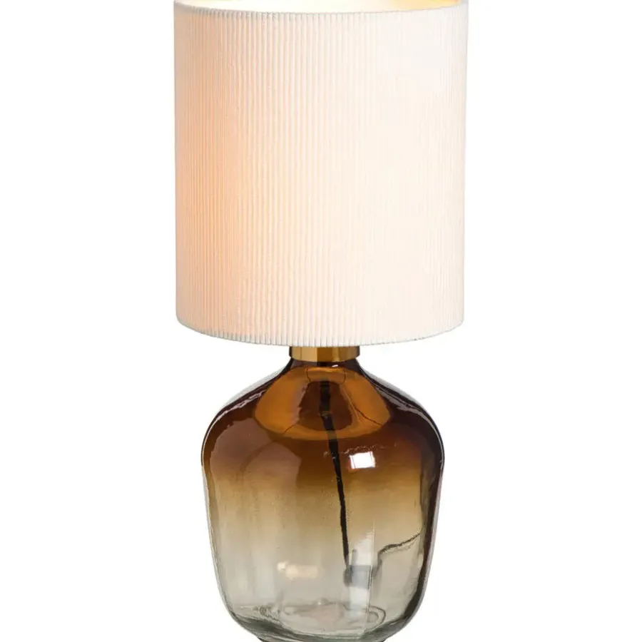Leen Bakker Lampvoet Mois bruin glas E27 26,5xØ16,5 cm