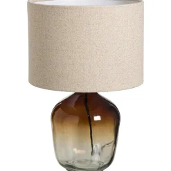 Leen Bakker Lampvoet Mois bruin glas E27 26,5xØ16,5 cm
