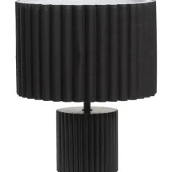 Leen Bakker Lampvoet Riv - zwart hout - E27 - 21xØ12 cm