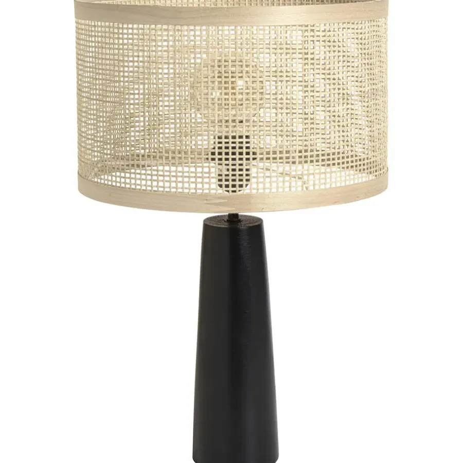 Lampenvoeten-Leen Bakker Lampvoet Rowen - zwart - 35x Ø18,5 cm