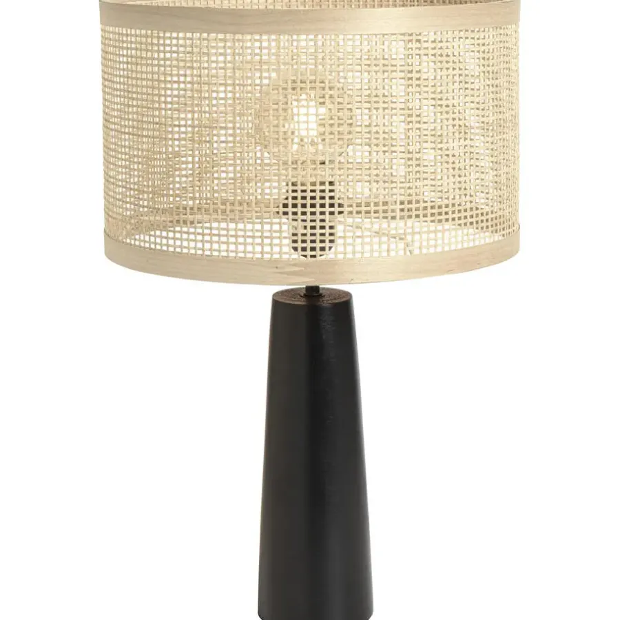 Lampenvoeten-Leen Bakker Lampvoet Rowen - zwart - 35x Ø18,5 cm