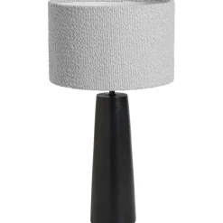 Lampenvoeten-Leen Bakker Lampvoet Rowen - zwart - 35x Ø18,5 cm