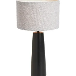Lampenvoeten-Leen Bakker Lampvoet Rowen - zwart - 35x Ø18,5 cm