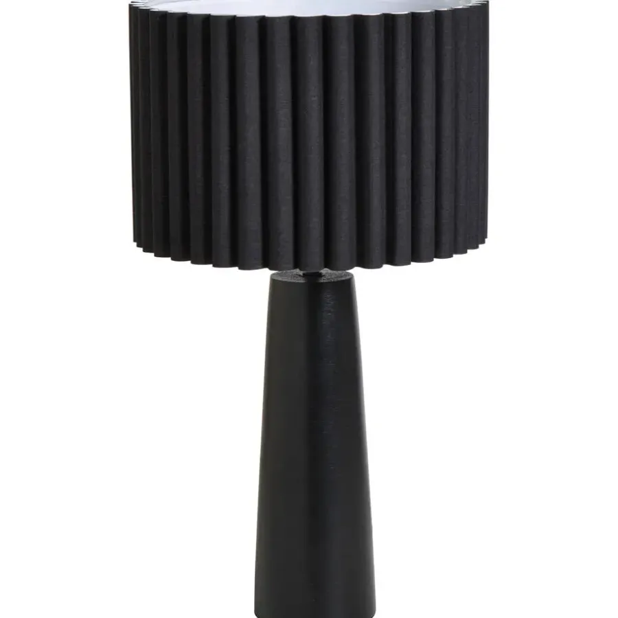 Lampenvoeten-Leen Bakker Lampvoet Rowen - zwart - 35x Ø18,5 cm