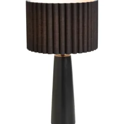 Lampenvoeten-Leen Bakker Lampvoet Rowen - zwart - 35x Ø18,5 cm