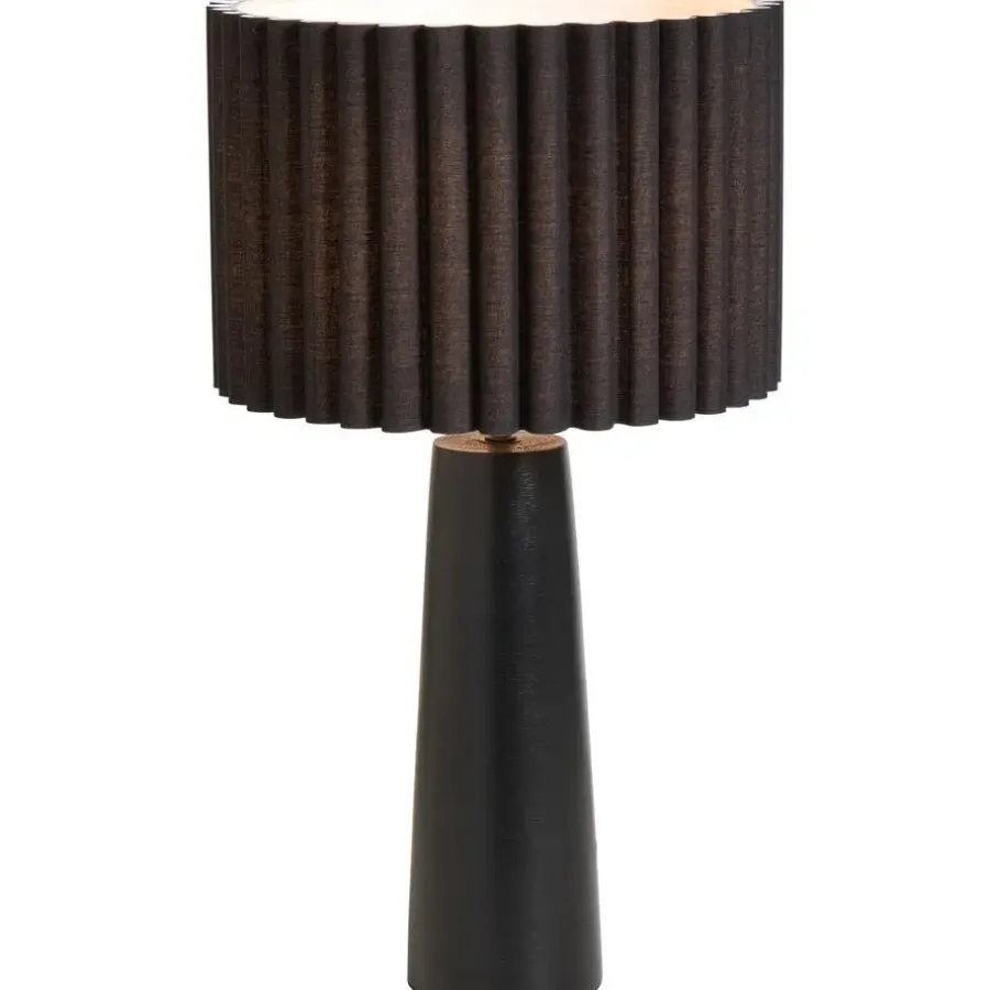 Lampenvoeten-Leen Bakker Lampvoet Rowen - zwart - 35x Ø18,5 cm