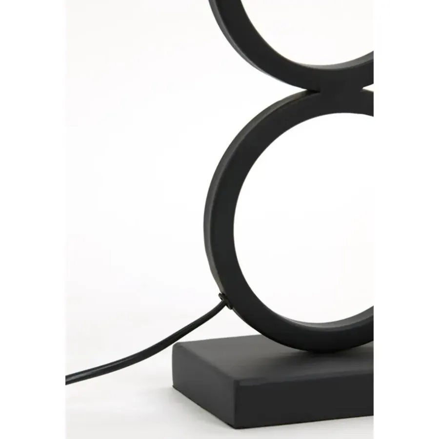 Lampenvoeten-Light & Living Lampvoet Stelios - Zwart - 15x10x36cm