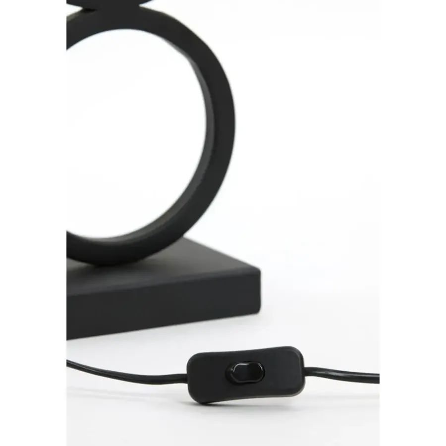 Lampenvoeten-Light & Living Lampvoet Stelios - Zwart - 15x10x36cm