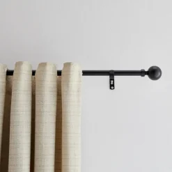 ACAZA Lange Gordijnroede - Uitschuifbaar - Stang van 90 - 170 cm - Zwart