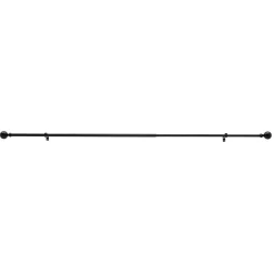 ACAZA Lange Gordijnroede - Uitschuifbaar - Stang van 90 - 170 cm - Zwart