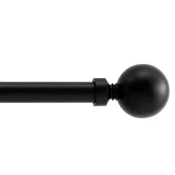 ACAZA Lange Gordijnroede - Uitschuifbaar - Stang van 90 - 170 cm - Zwart