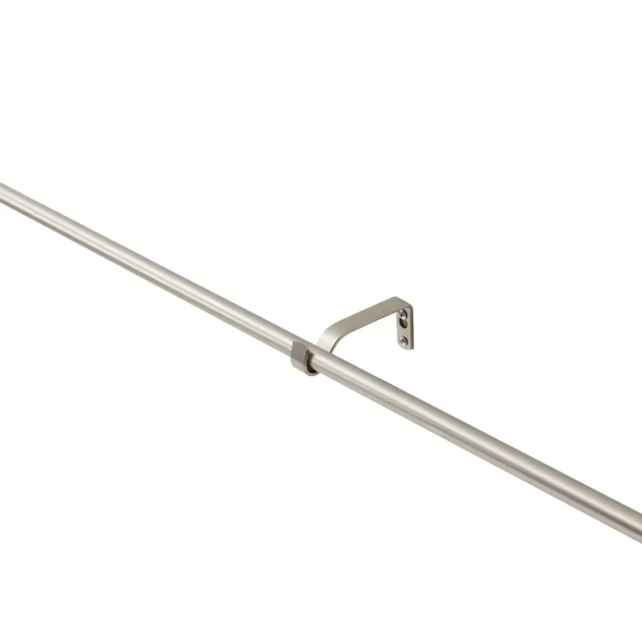 Gordijnroedes-ACAZA Lange gordijnroede - uitschuifbaar - 250-360 cm - zilvergrijs