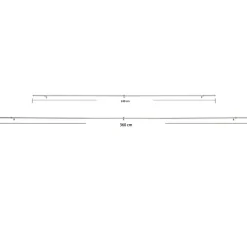 Gordijnroedes-ACAZA Lange Gordijnroede - Uitschuifbaar - Stang van 240-360 cm - Zilver
