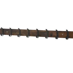 Kapstokken-ACAZA Lange Muur Kapstok - Retro School Kapstok - Bruin - 88 cm Lang