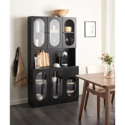 Buffetkasten-Leen Bakker LANGFORD - Buffetkast - Zwart - Vezelplaat