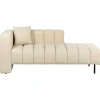 Loveseats-Beliani LANNILS - Chaise longue - Beige - Linkszijdig - Fluweel