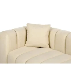 Loveseats-Beliani LANNILS - Chaise longue - Beige - Linkszijdig - Fluweel