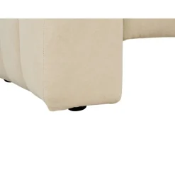 Loveseats-Beliani LANNILS - Chaise longue - Beige - Linkszijdig - Fluweel