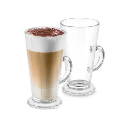 Merkloos Latte Macchiato/koffie glazen - glas - 2x stuks - 280 ml