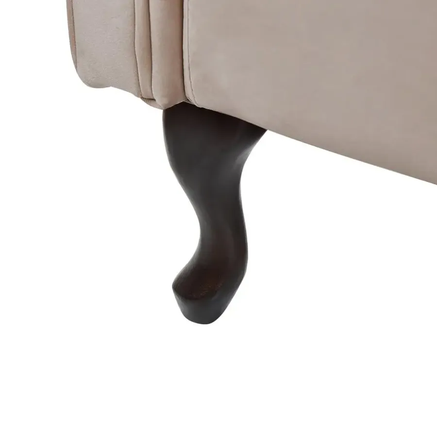Loveseats-Beliani LATTES - Chaise longue - Beige - Linkerzijde - Fluweel