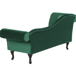 Loveseats-Beliani LATTES - Chaise longue - Groen - Linkerzijde - Fluweel