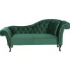Loveseats-Beliani LATTES - Chaise longue - Groen - Rechterzijde - Fluweel
