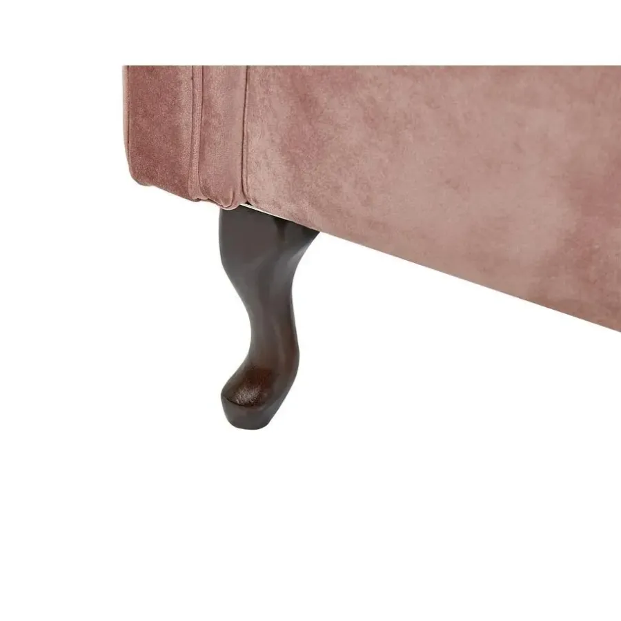 Loveseats-Beliani LATTES - Chaise longue - Roze - Rechterzijde - Fluweel