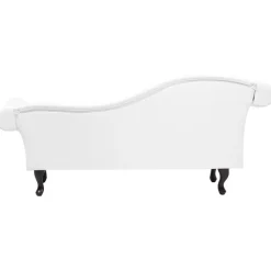 Beliani LATTES - Chaise longue - Wit - Linkerzijde - Kunstleer