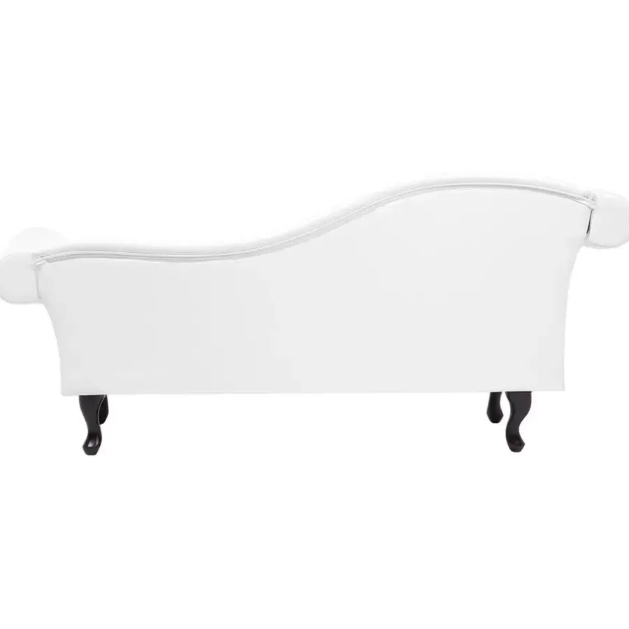 Beliani LATTES - Chaise longue - Wit - Linkerzijde - Kunstleer