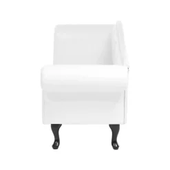 Beliani LATTES - Chaise longue - Wit - Linkerzijde - Kunstleer