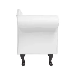 Beliani LATTES - Chaise longue - Wit - Linkerzijde - Kunstleer
