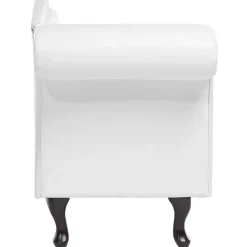 Beliani LATTES - Chaise longue - Wit - Linkerzijde - Kunstleer