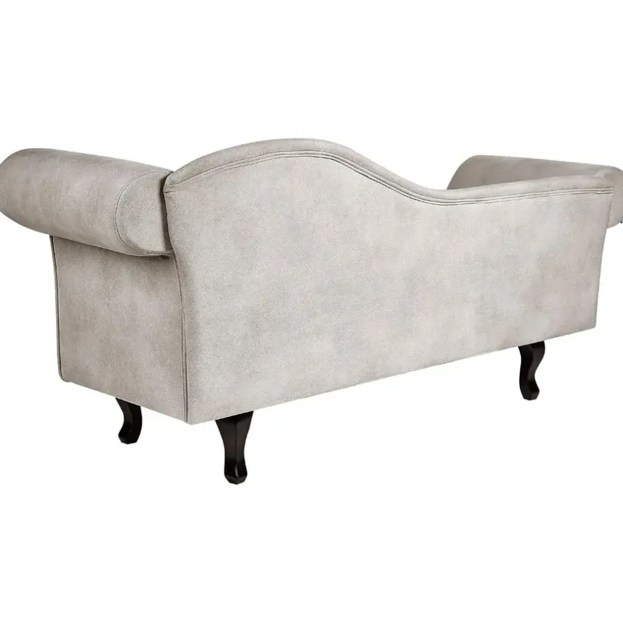 Loveseats-Beliani LATTES II - Chaise longue - Taupe - Rechterzijde - Fluweel