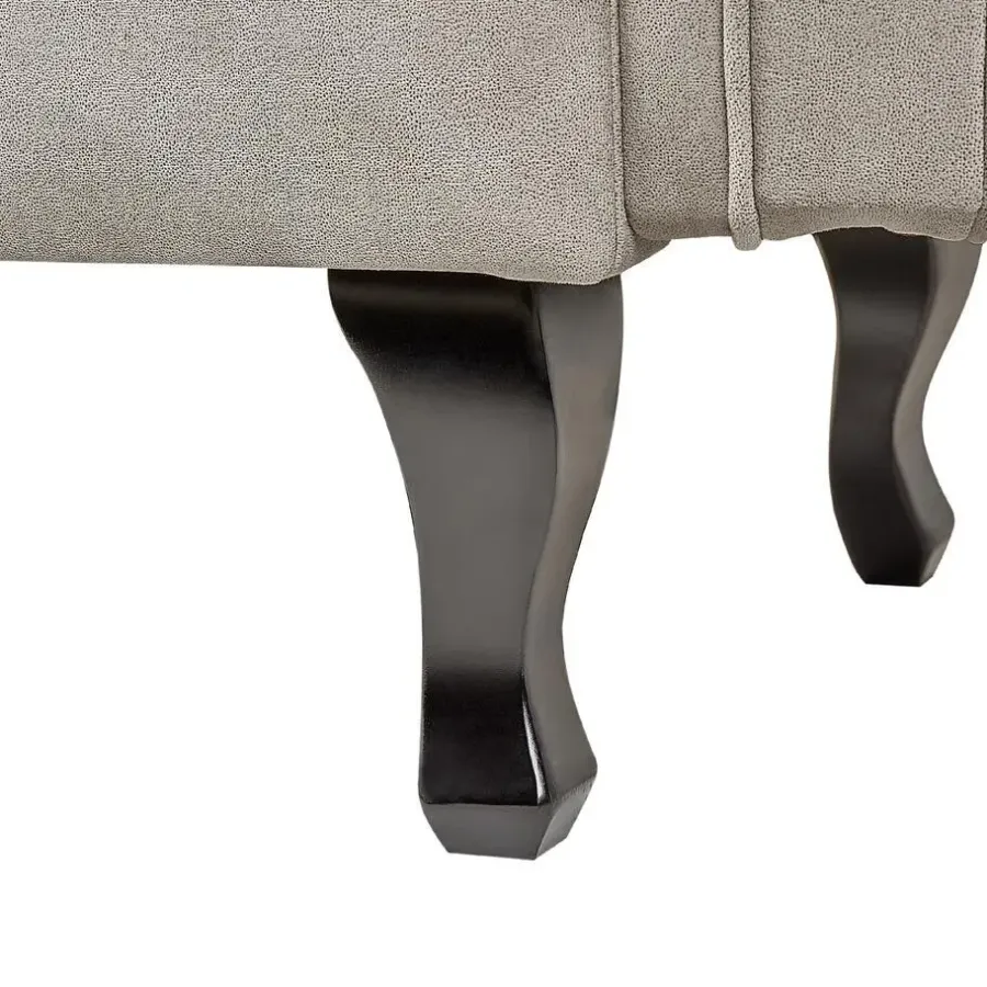 Loveseats-Beliani LATTES II - Chaise longue - Taupe - Rechterzijde - Fluweel
