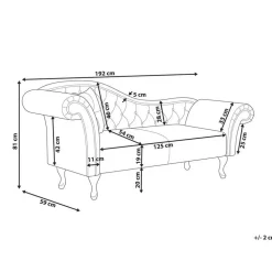 Loveseats-Beliani LATTES II - Chaise longue - Olijfgroen - Linkerzijde - Fluweel