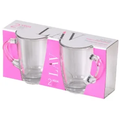 Koffieglazen-LAV Theeglazen/koffie glazen - transparant glas - 2x - 250 ml